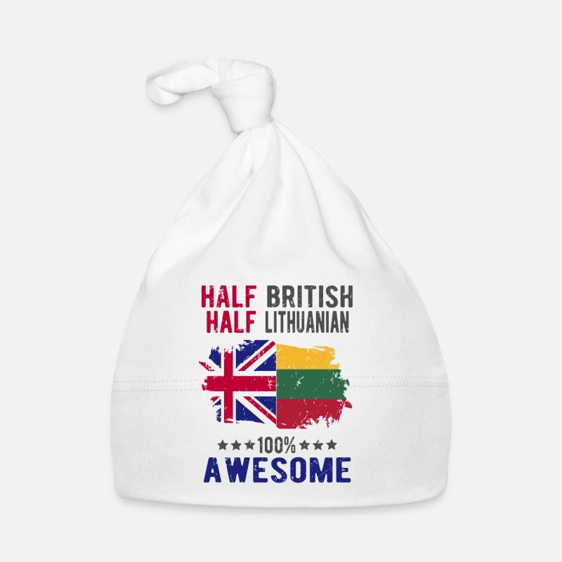 Half British Half Lithuanian Organic Baby Cap