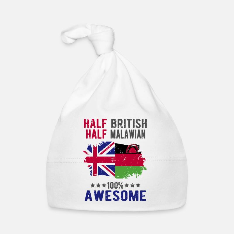 Half British Half Malawi Organic Baby Cap