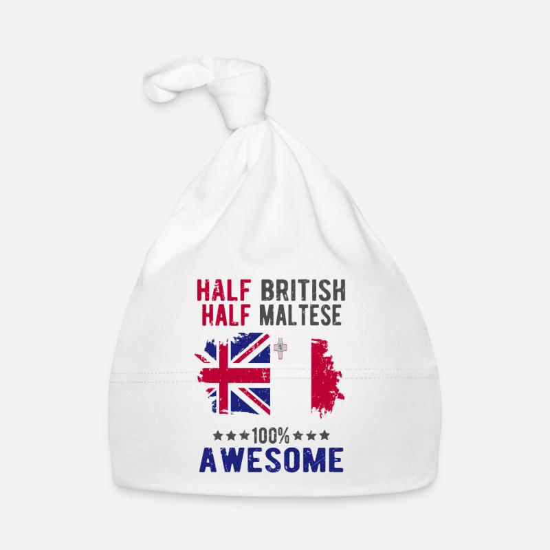 Half British Half Mateser Organic Baby Cap