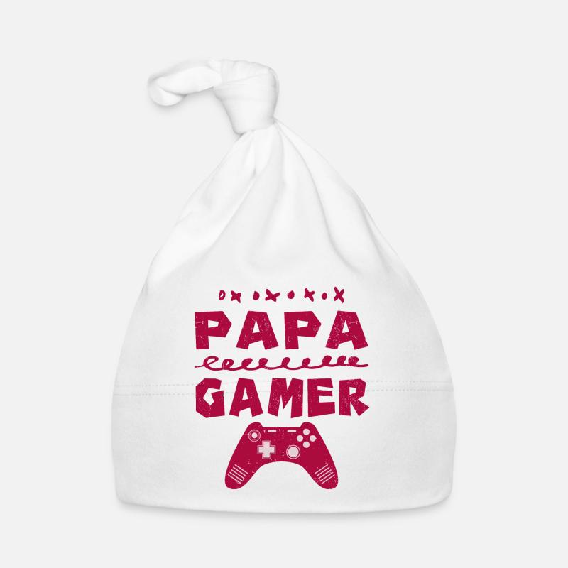 papa Gamer | cadeau idée Bonnet bio Bébé