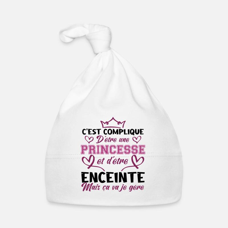 PRINCESSE ET ENCEINTE - Bonnet bio Bébé - blanc