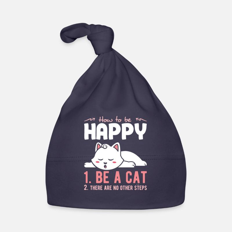 Be cheerful like a cat Organic Baby Cap