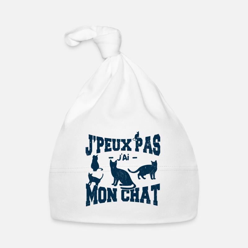 J'peux Pas J'ai Mon Chat Bonnet bio Bébé