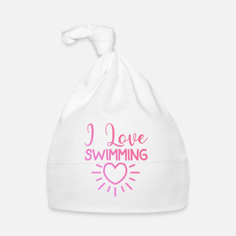 Ich liebe Schwimmen Baby Bio-Mütze