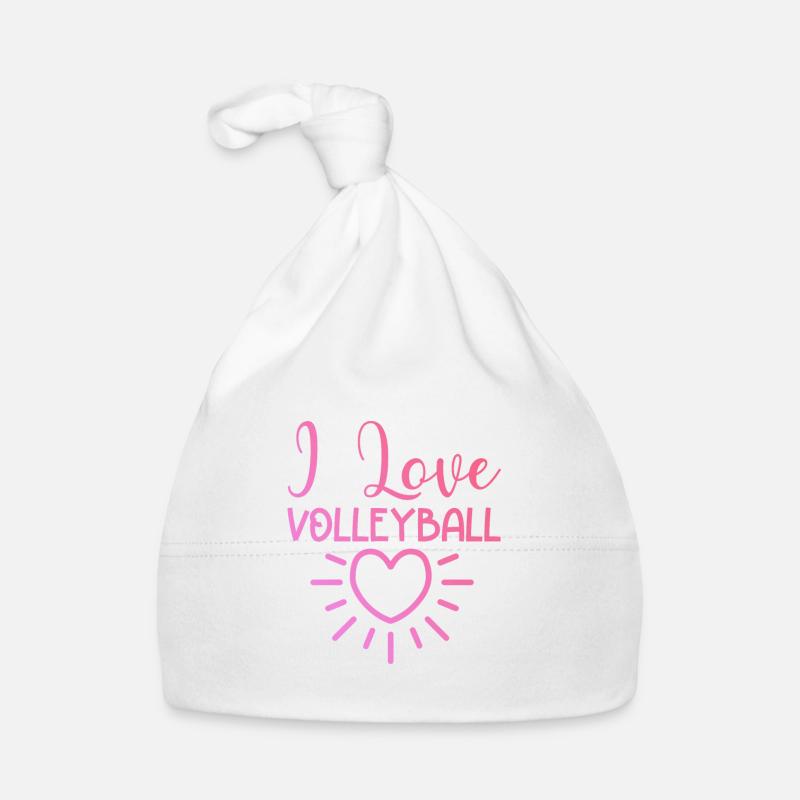 Ich liebe Volleyball Baby Bio-Mütze