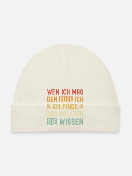 Ich hasse Menschen lustiger Spruch für Zyniker - Baby Bio-Mütze - Weiß - Vorne