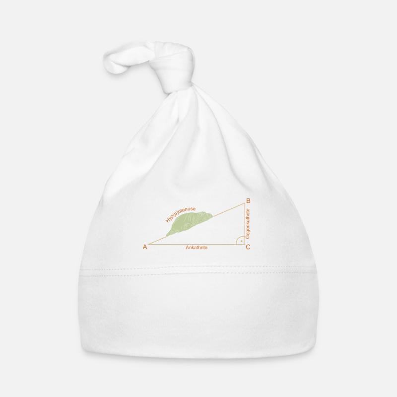 Hypoténuse Hippotenuse pour Math Hippo - Bonnet bio Bébé - blanc