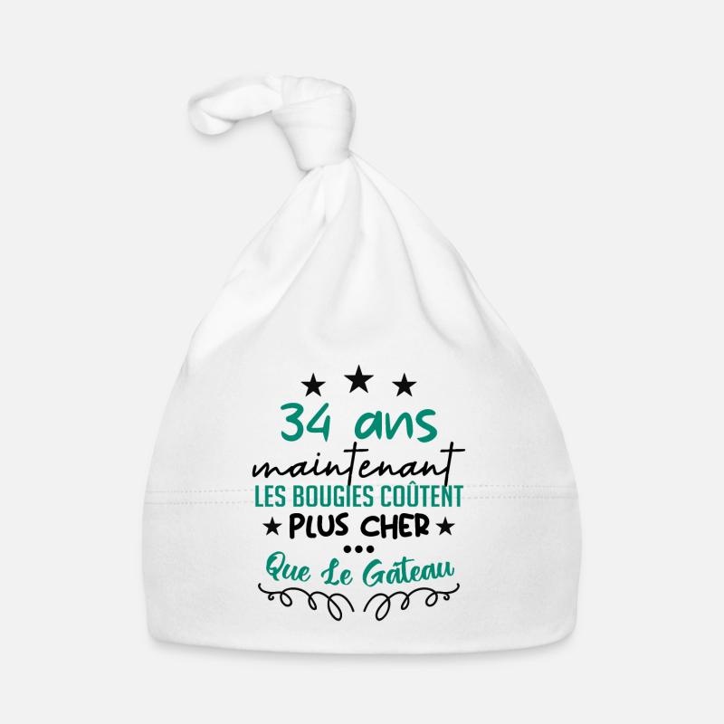 humour anniversaire 34 ans Bonnet bio Bébé