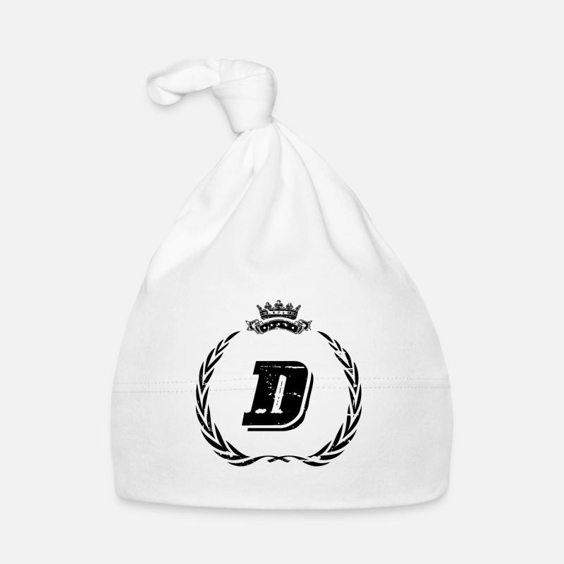 D Buchstabe Kranz Baby Bio-Mütze