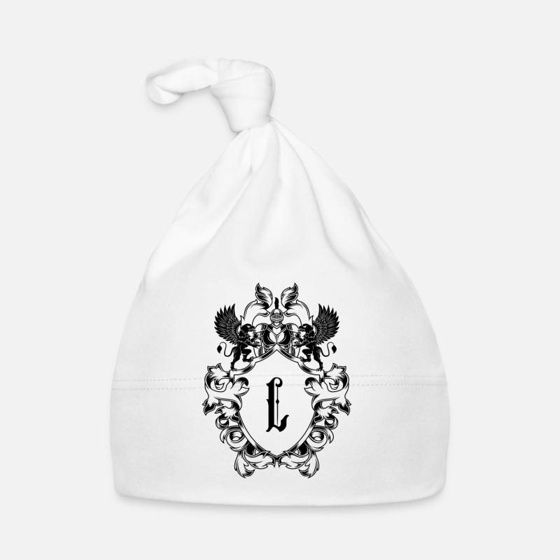L Buchstabe Wappen Baby Bio-Mütze