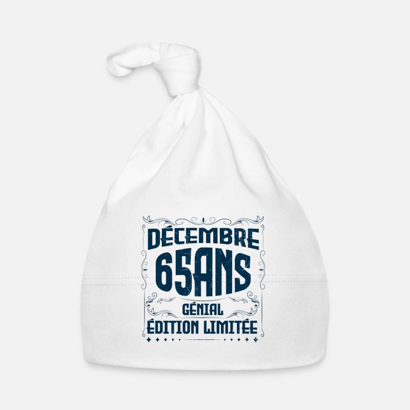 Anniversaire Décembre 65 ans, Cadeau Anniversaire Bonnet bio Bébé