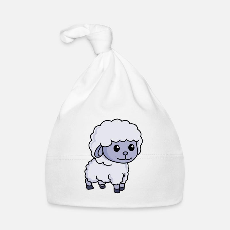 Schaf Comic Tier Baby Bio-Mütze