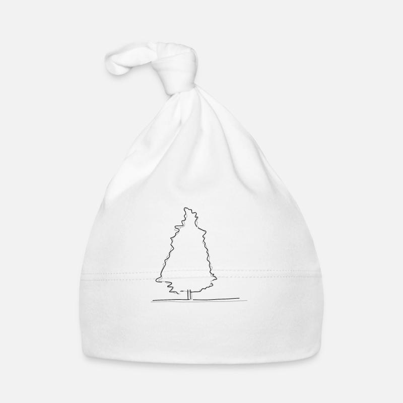 Tree Lineart Organic Baby Cap
