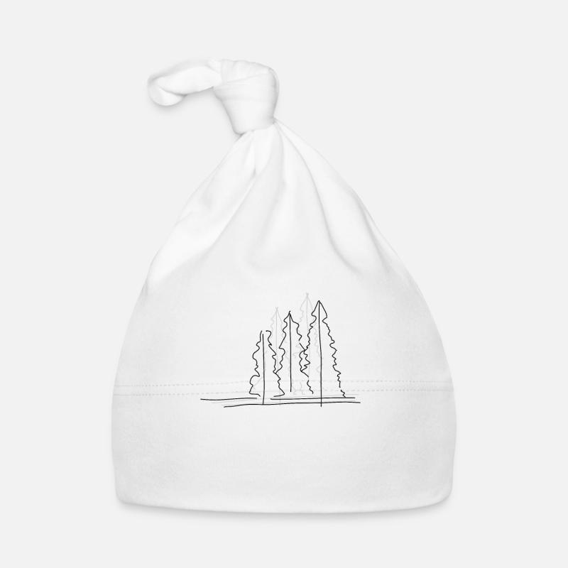 Tree Lineart Organic Baby Cap