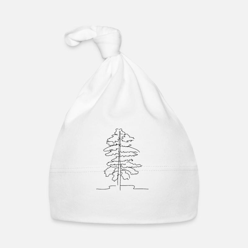 Tree Lineart Organic Baby Cap