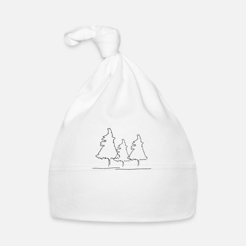 Tree Lineart Organic Baby Cap
