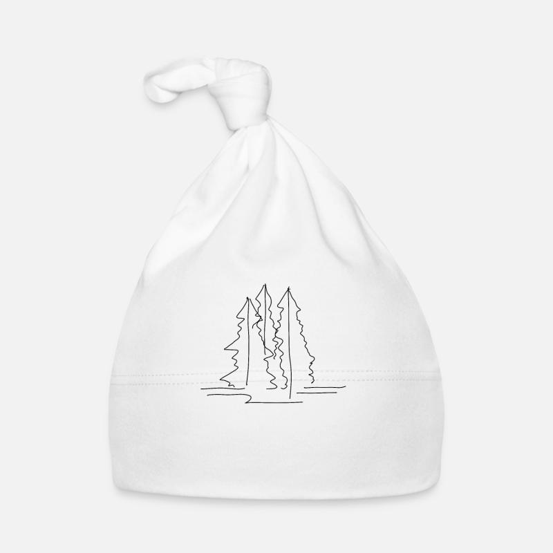 Baum Wald Lineart Baby Bio-Mütze