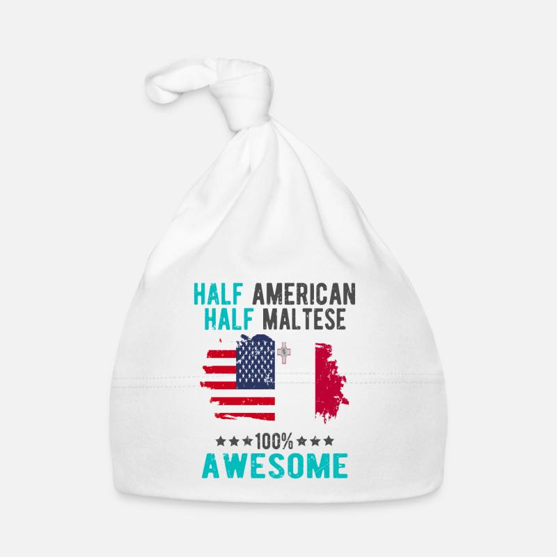Half American Half Mateser Organic Baby Cap