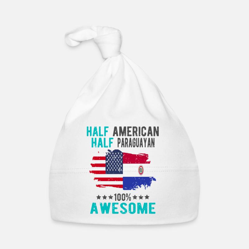 Half American Half Paraguayan Organic Baby Cap
