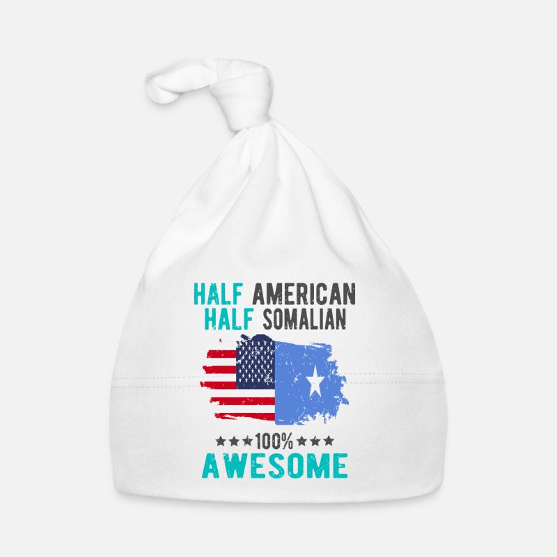 Half American Half Somali Organic Baby Cap