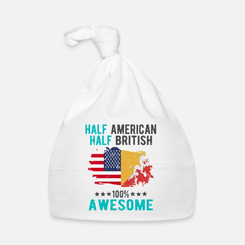 Half American Half British Organic Baby Cap