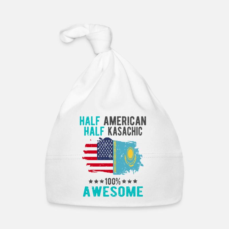 Half American Half Kazakh Organic Baby Cap