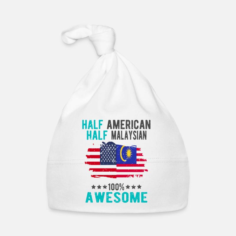Half American Half Malaysian Organic Baby Cap