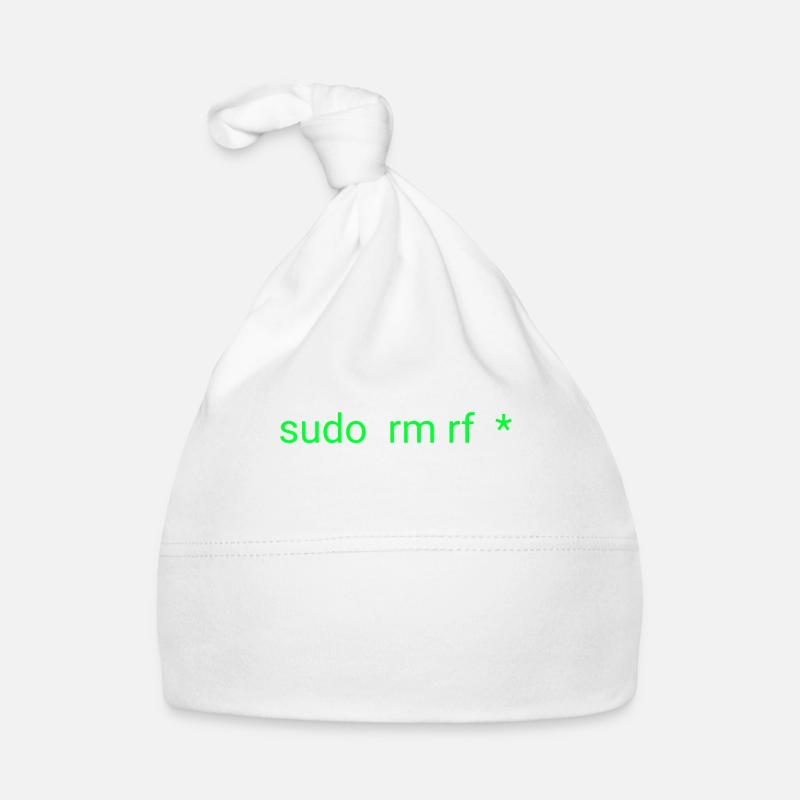 Linux sudo rm rf - Organic Baby Cap - white