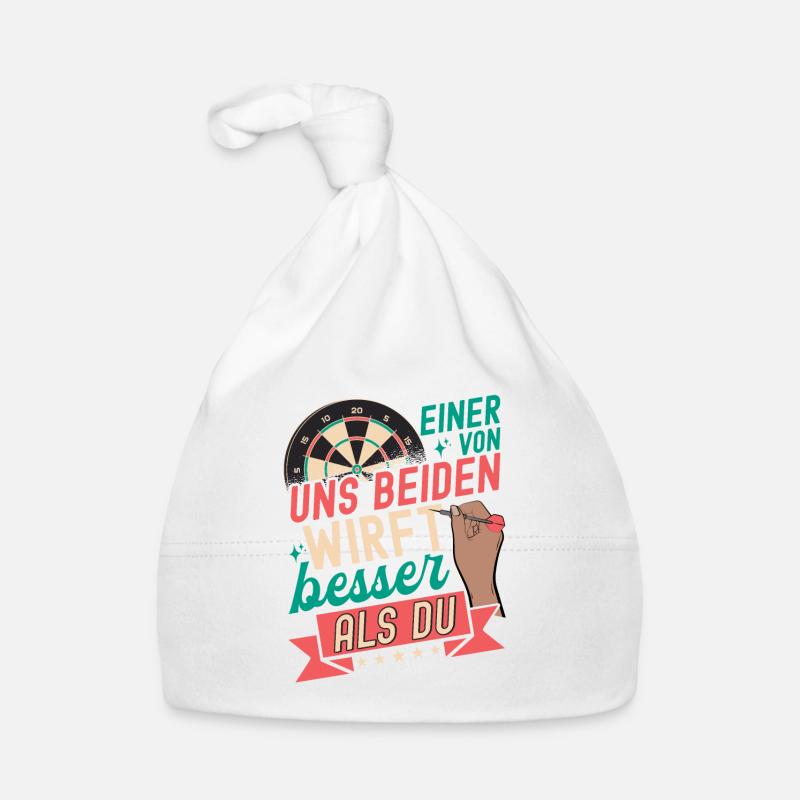 Einer von uns beiden wirft besser als du Dart Baby Bio-Mütze