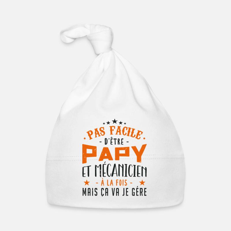 Papa Mécanicien Bonnet bio Bébé