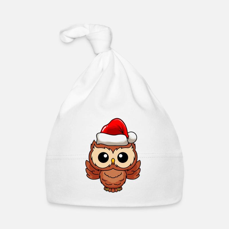 Eule Comic Weihnachten Baby Bio-Mütze