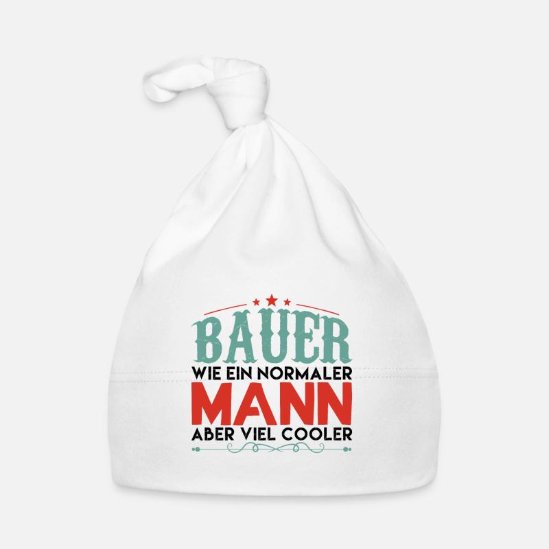 Trecker Traktor Bauer Spruch ! Baby Bio-Mütze