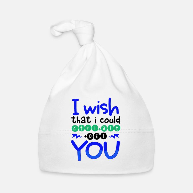 Sarcastique Wish I Could CTRL ALT DEL YOU Sarcasme Bonnet bio Bébé