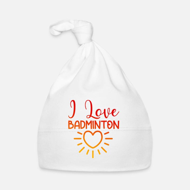 Ich liebe Badminton Baby Bio-Mütze