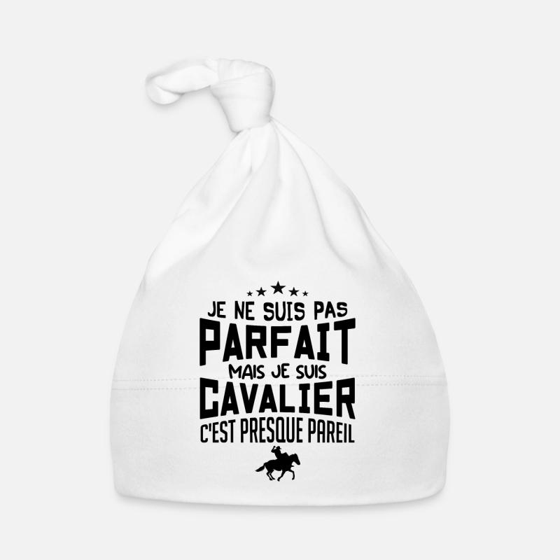 Je ne suis pas parfait mais je suis cavalier Bonnet bio Bébé