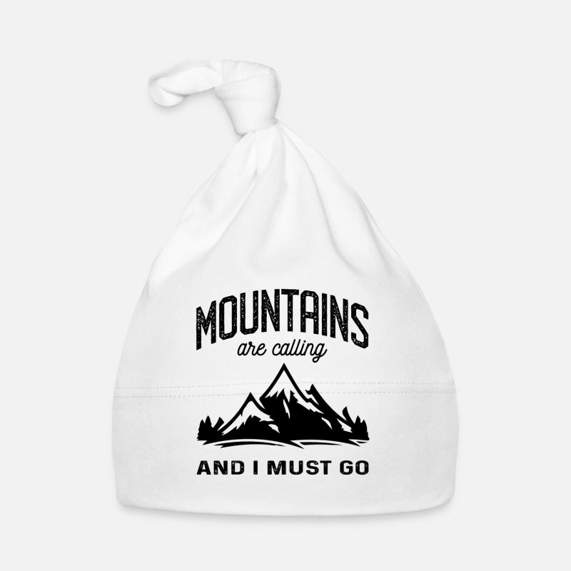 The Mountains are Calling and I must Go die Berge Baby Bio-Mütze