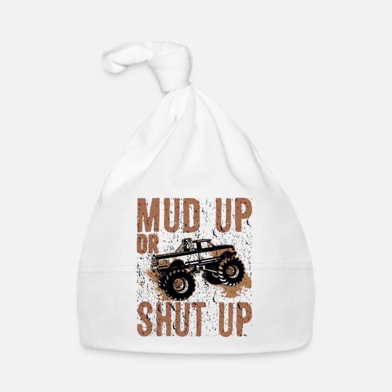 Mudder Gift Mud Up or Shut Up Mudding Humor Organic Baby Cap