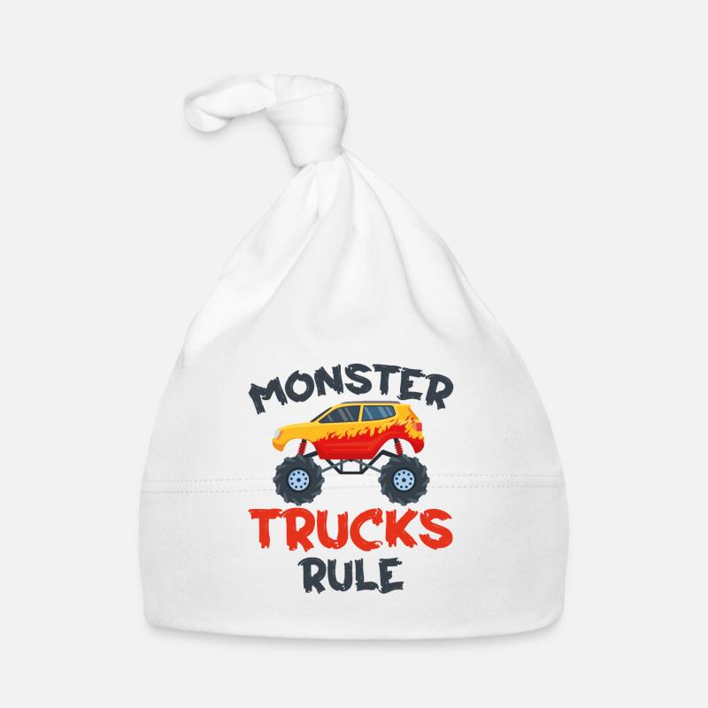 Monster Trucks - Règle Monster Trucks Bonnet bio Bébé