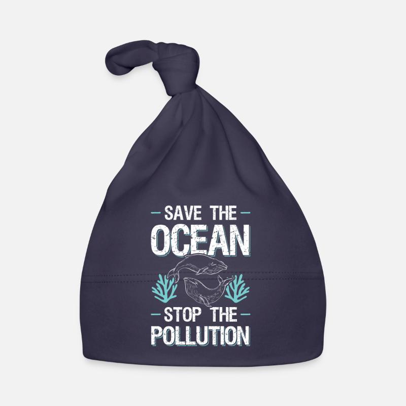 save the ocean stop verschutzung Baby Bio-Mütze