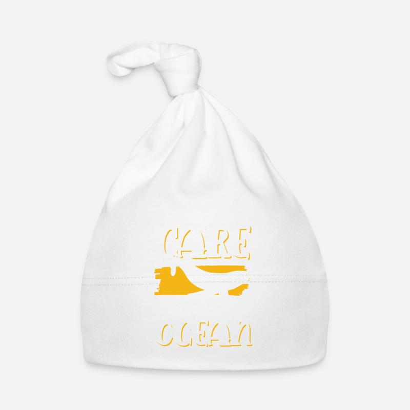 save the ocean spruch Baby Bio-Mütze