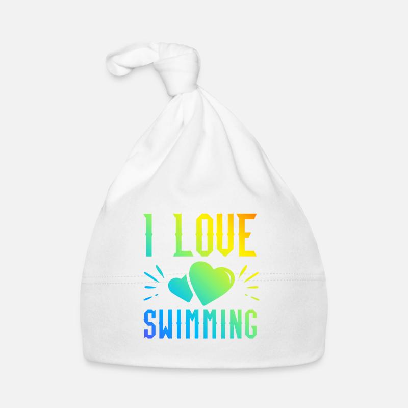 Ich liebe Schwimmen Baby Bio-Mütze
