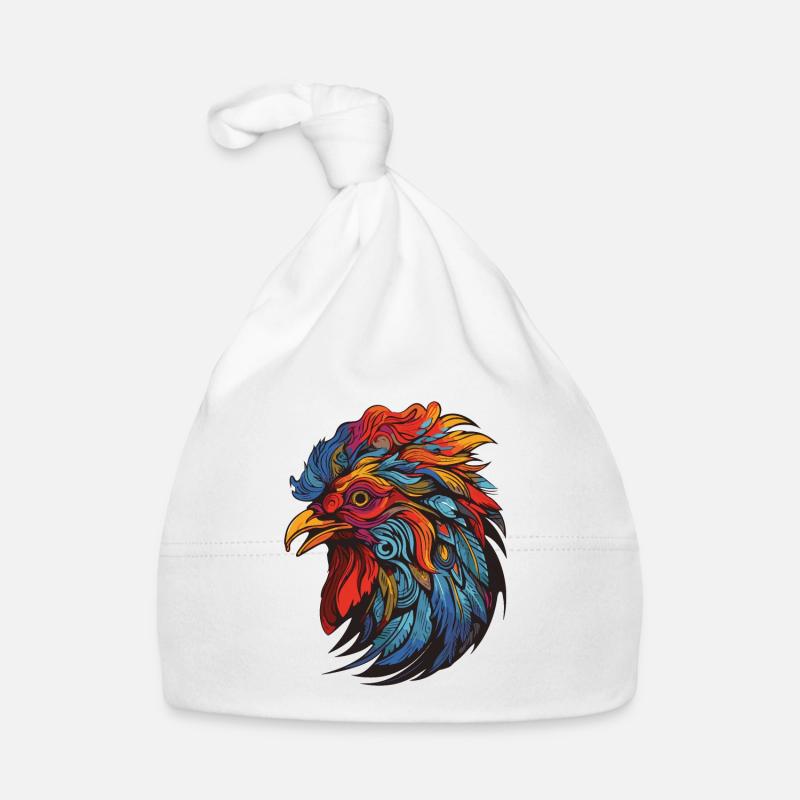 Portrait de coq Bonnet bio Bébé