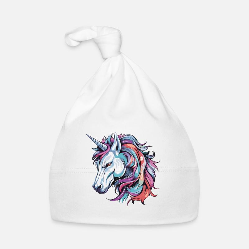 Unicorn Portrait Organic Baby Cap