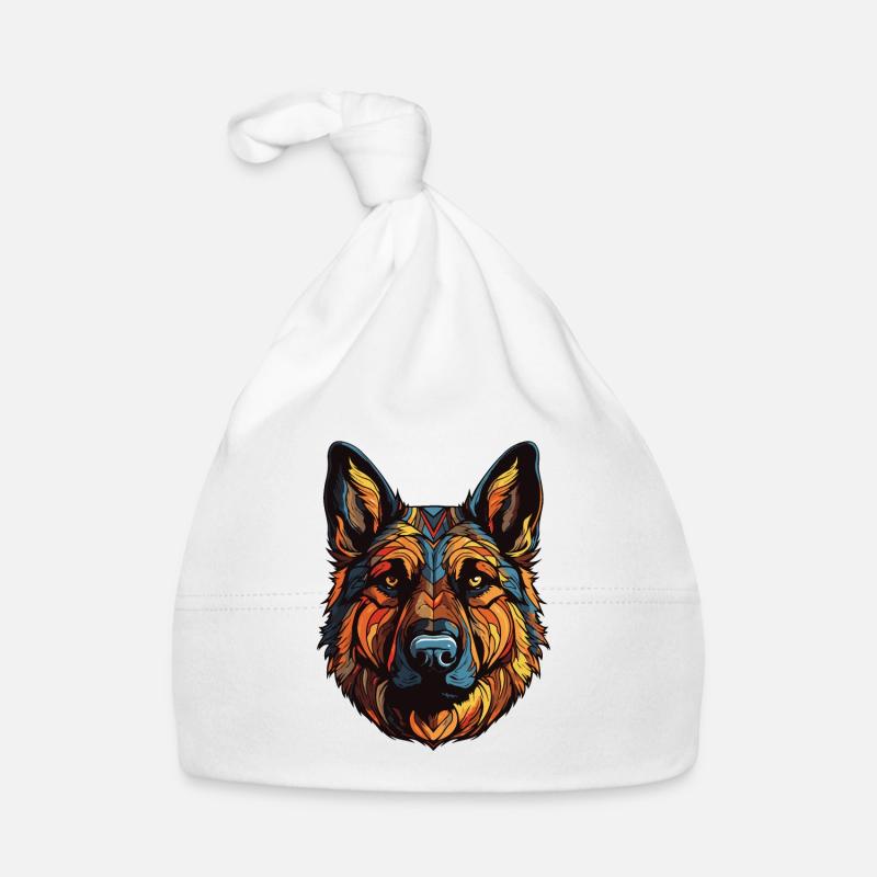 German Shepherd Dog Portrait Organic Baby Cap