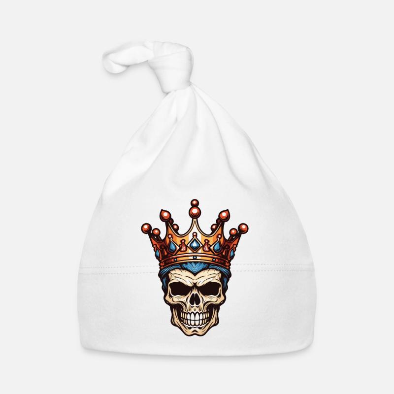 Skull King Crown Organic Baby Cap