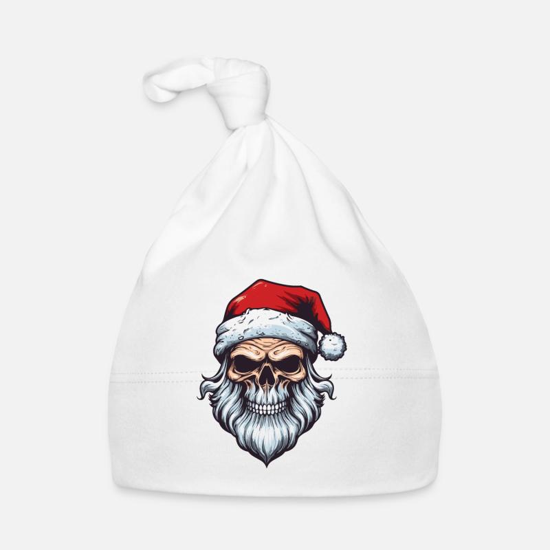 Weihnachtsmann Totenkopf Baby Bio-Mütze