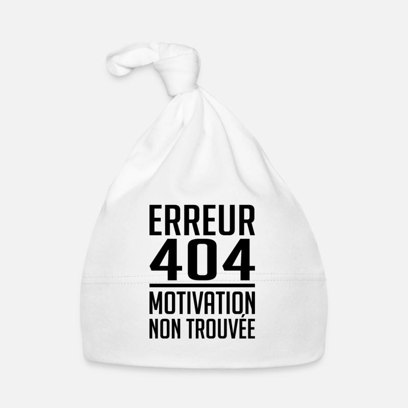 Error 404 Motivation not found humor gift Organic Baby Cap