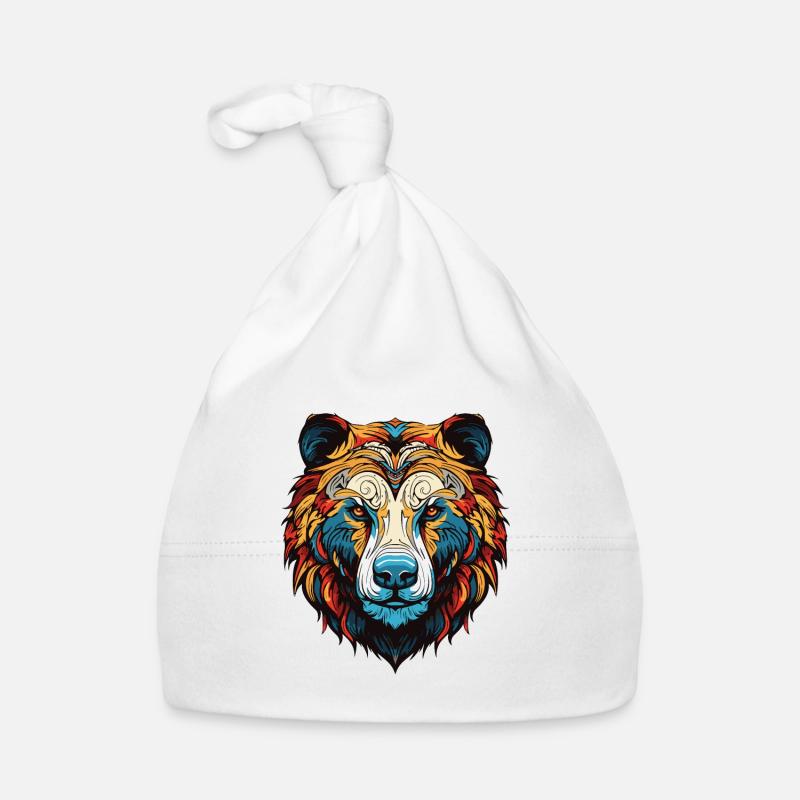 Eisbär Portrait Polar bär Baby Bio-Mütze