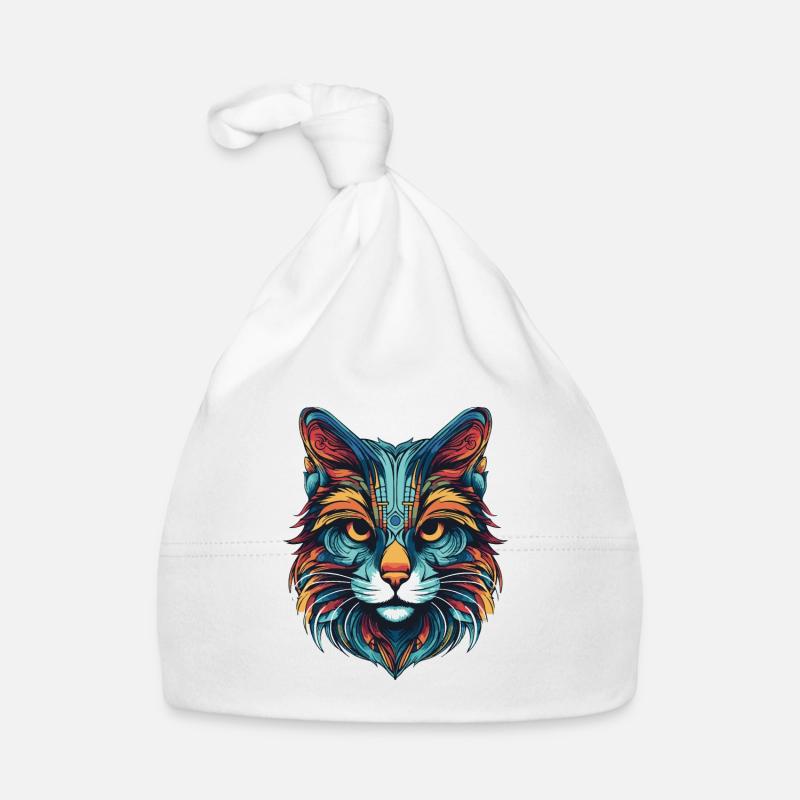Cat Portrait Organic Baby Cap