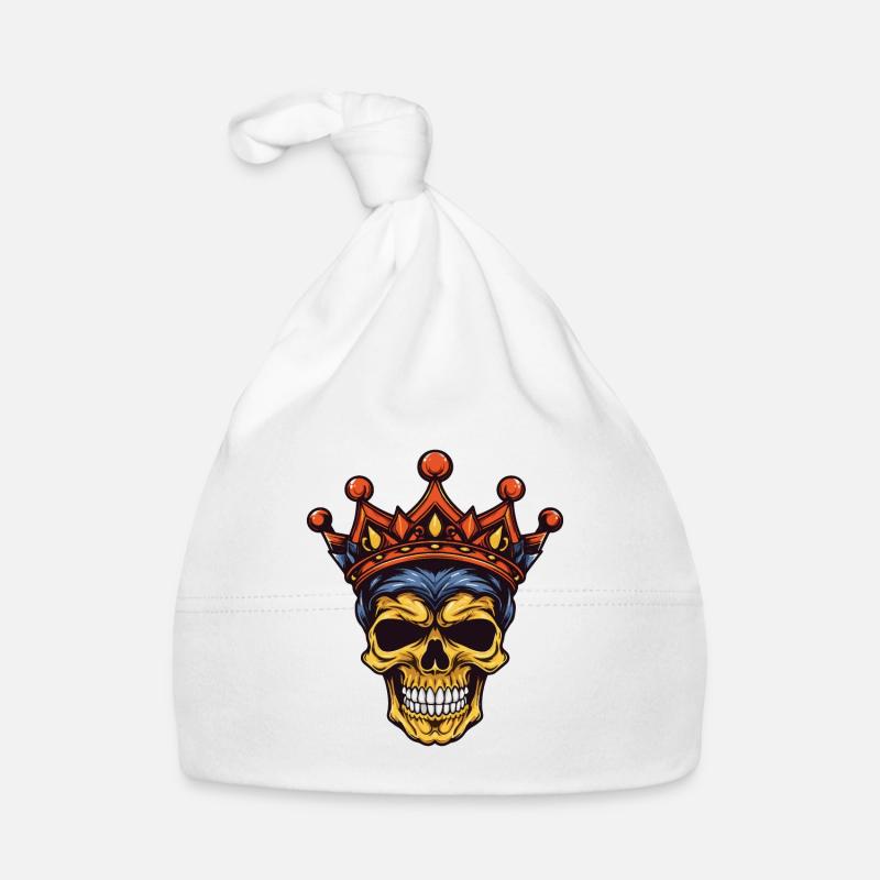 Totenkopf König Krone Baby Bio-Mütze